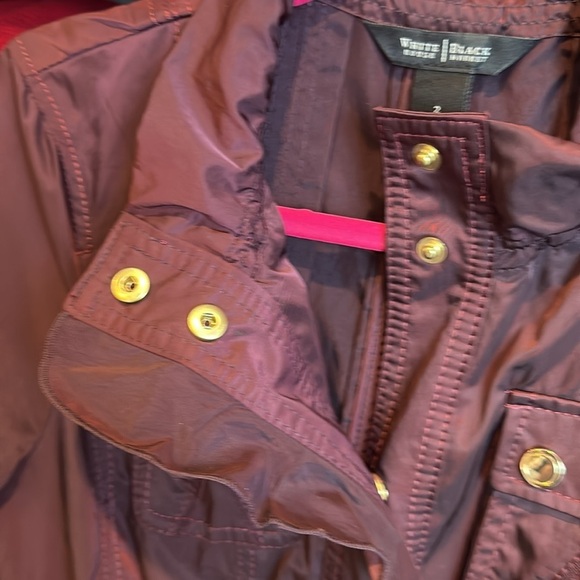 WHBM magenta snap/tie closure light size 2 raincoat - Picture 3 of 6